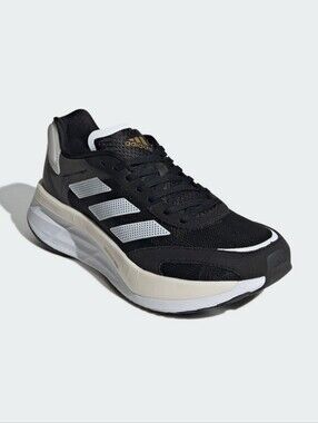 Adidas Adizero Boston 10 Lightstrike Running Shoes Size 9 Black White